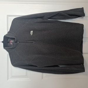 North face dark gray fleece quarter zip L